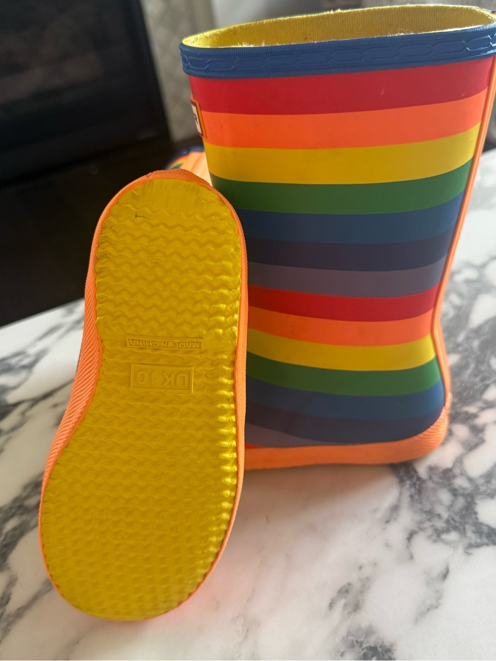 Hunter Kids Original First Classic Rainbow Print Rain Boots Wellies UK 10 US 11 - Picture 12 of 12